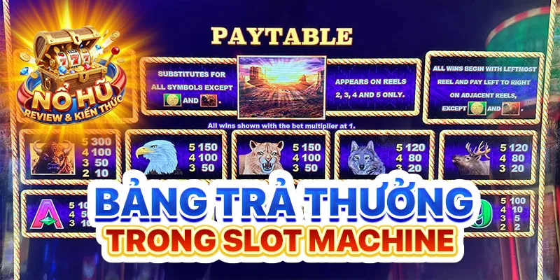 Bảng trả thưởng trong slot machine