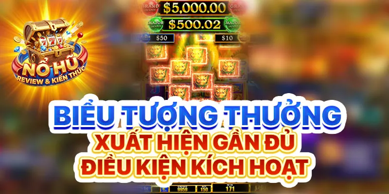 Biểu tượng thưởng xuất hiện gần đủ điều kiện kích hoạt
