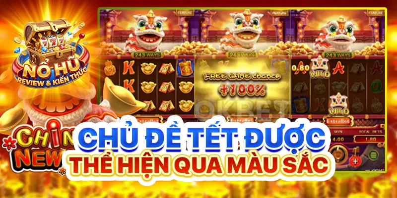 Chủ đề Tết được thể hiện qua màu sắc